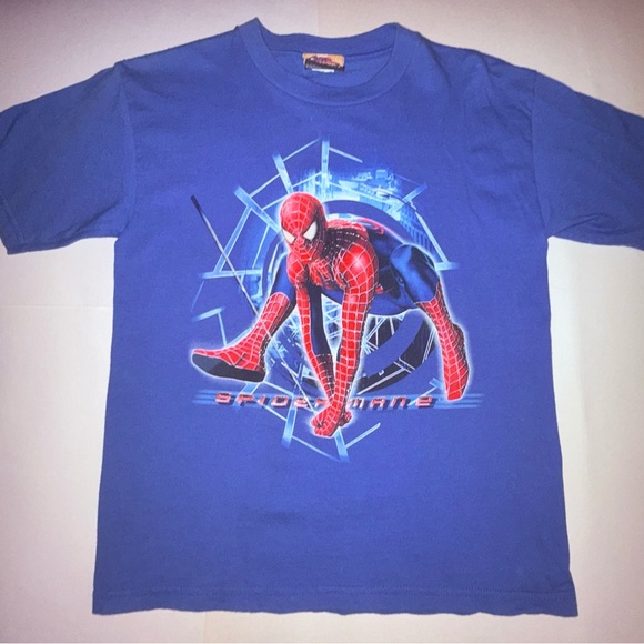 Marvel Other - Vintage Spider-Man 2 Movie Shirt 2004 Marvel Blue S Youth XL 18x24